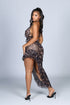 Milo Mesh Leopard Halter Midi Dress